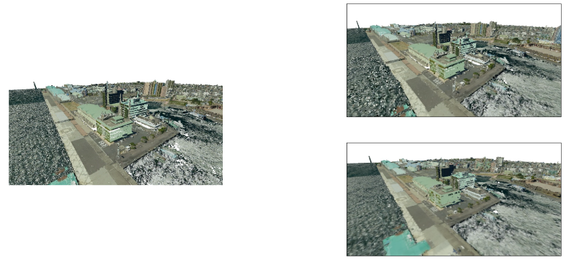 Example of conversion between point cloud data and polygon data