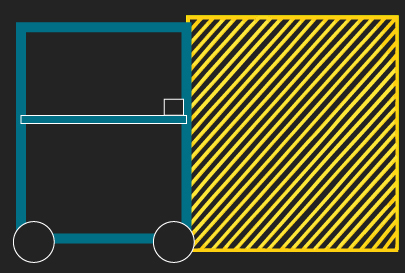 Schematic Diagram of the Robot and Stop Zone