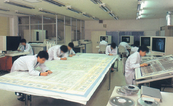 Panoramic View of the CAD Room at that Time (circa 1990).